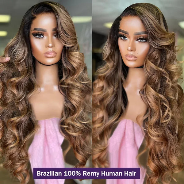 Glamorous Honey Blonde Waves Wig